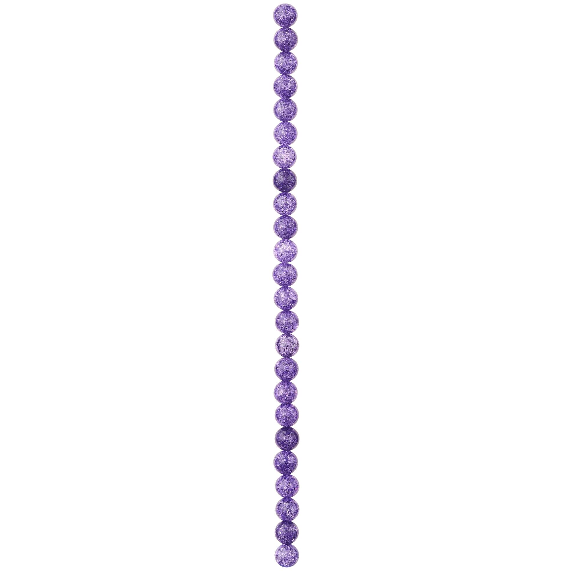 Purple Crackled Quartzite Round Beads, 8mm by Bead Landing™